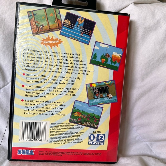 Ren & Stimpy show presents Stinpy’s Invention 1993 Sega Genesis game cartridge - Picture 4 of 6